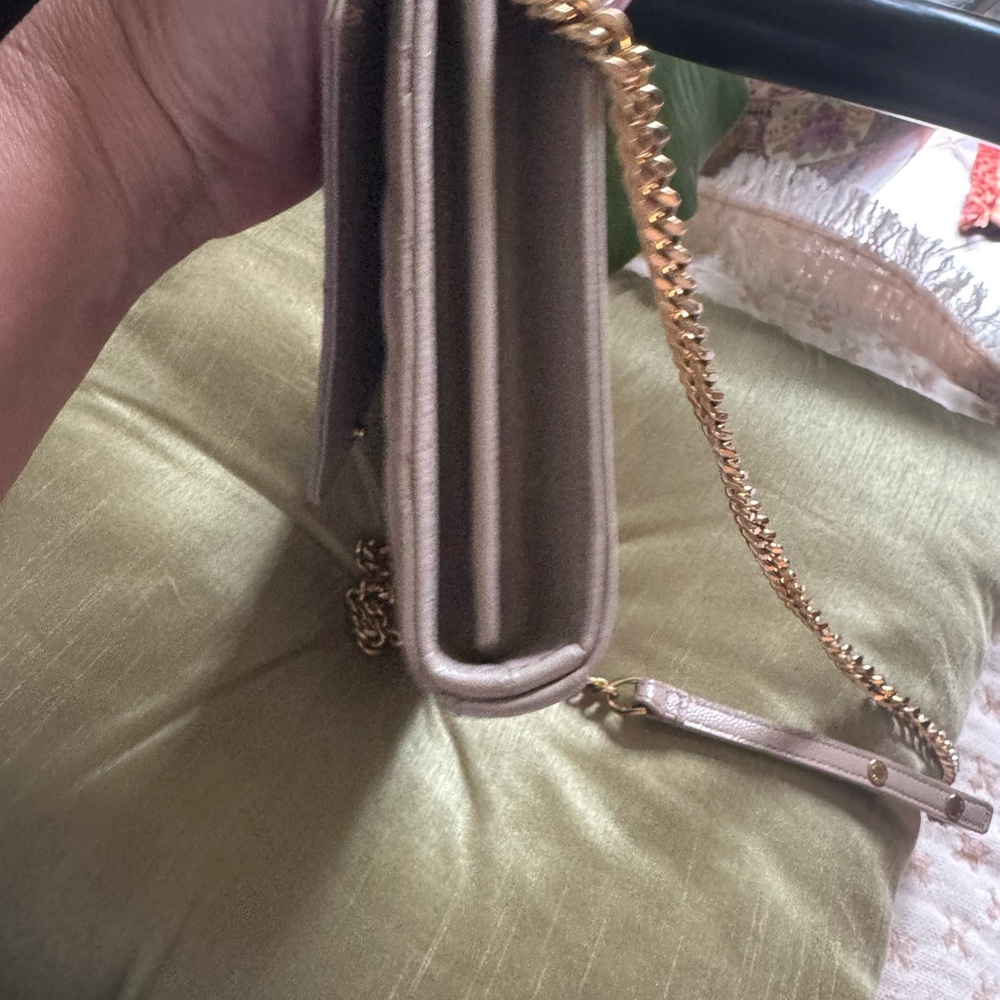 Yves Saint Laurent Quilted Taupe Crossbody Bag - Picture 6 of 8
